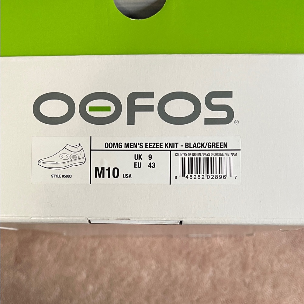 OOFOS Men's Eezee Knit Slip-On Loafers - Black/Green